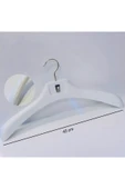 10 Adet Metal Aksesuarlı Beyaz Plastik, Ceket Ve Gömlek Askısı 45 Cm 1.sınıf Kalite, Lüx - 3