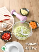 Bas Kes Xl Pratik El Robotu 1500ml Yeni Nesil Doğrayıcı, Büyük El Rondosu , Pratik Rondo - 9