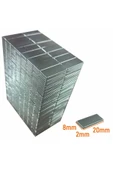 Neodyum Mıknatıs 20x8x2 mm Nikel 50 Adet Fiyatıdır - 1