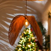 Baykuş Bohem Avize 50x50cm Hasır Avize Jüt Avize Rüstik Avize Oda Mutfak Salon Avize - 4