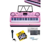 Midex PS-1500PK Başlangıç İçin 61 Tuşlu Org Pembe Renk Notalık Adaptör Mikrofon METOD (100 Ses 100 Ritim)  KUTU DEFORME - 1