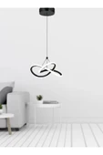 burenze Modern Tekli Sarkıt Power Led Avize Siyah Beyaz Işık Ledli Avize - 3