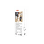 Akım Korumalı 2 USB+TYPE-C li 3'lü Grup Priz 2 m Uzatma Kablosu Beyaz - 3