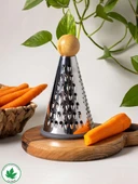 Silikon Tabanlı Lüks Konik RENDE 20 Cm Bambu Topuzlu Kaydırmaz 3 Bıçaklı - 6
