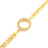 Yarım Altın Çerçeve Bileklik Çelik Altın Kaplama BLK-1077 thumbnail 3