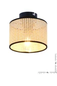 burenze Modern Tavana Sıfır Rattan Iskandinav Doğal Hazeran Hasır Tekli Avize Boheme Tasarım Hol Antre Avize - 2