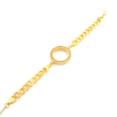 Yarım Altın Çerçeve Bileklik Çelik Altın Kaplama BLK-1077 thumbnail 4