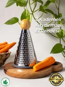 Silikon Tabanlı Lüks Konik RENDE 20 Cm Bambu Topuzlu Kaydırmaz 3 Bıçaklı - 1