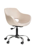 MARKAELZ Krom Metal Ayaklı Ofis Çocuk Odası Çalışma Sandalyesi (AYARLANILABİLİR) BEJ thumbnail 2