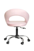 MARKAELZ Krom Metal Ayaklı Ofis Çocuk Odası Çalışma Sandalyesi (AYARLANILABİLİR) Raton Pembe thumbnail 4