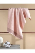 Salerno Fitilli 3'lü Banyo Havlu Seti Pudra 30x50 cm 50x85 cm 70x140 cm - 3
