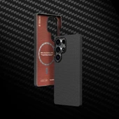 Galaxy S25 Ultra Kılıf M-safe Şarj Özellikli Aramid Fiber Youngkit 1500D Kevlar Extreme Wing Serisi Kapak thumbnail 2