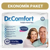 Dr.Comfort Yetişkin Bel Bantlı Hasta Bezi Medium 30'lu 2 paket 60 adet - 1