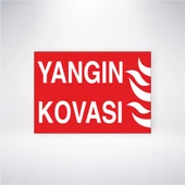 Yangın Kovası 21x28 Arkası Yapışkanlı Sticker - 1