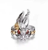 Sevimli Tavşan Vintage Gümüş Renk Retro Ayarlanabilir Tavşan Yüzük - 1