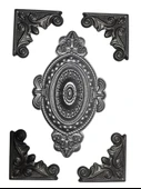 DEORATİF FERFORJE KAPI KÖŞE SÜSÜ/BASKILI SAÇ - 1