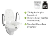 Wenko Destek Kulplu Klozet kapağı 55 x 37,5 x 47,5 cm ( Made in Germany ) - 5