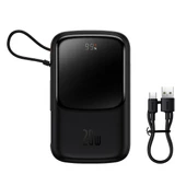 Baseus Qpow Pro Digital Display Fast Charge Power Bank 10000mAh 20W iP Edition Black（With: Simple charging cable Type-C 3A 0.3m Black) Overseas Edition - 4