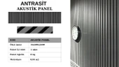 AKUSTİK DUVAR PANELİ 60x260 CM ANTRASİT - 1