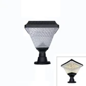 30 Watt Güneş Enerjili Solar Set Üstü Bahçe Duvar Armatürü, Beyaz Işık, Kablosuz Set Üstü Aplik - 7