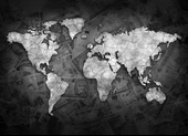 Siyah Dünya Haritası Duvar Kağıdı thumbnail 7