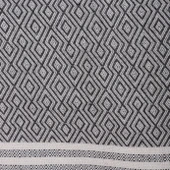 Natural Buldan İşi Kolları Örten Kaymaz Kanepe Çekyat Koltuk Örtüsü 180x300 cm Pamuk Dokuma (Antrasit) - 4