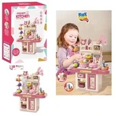 Mini Buharlı Mutfak Işıklı Çalışan Musluk Ve Kesilebilir Meyveli Yeni Nesil Aksesuarlı Mutfak - 5