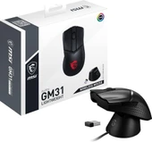 MSI Clutch GM31 Lightweight RGB Makrolu Şarjlı Ergonomik Optik Kablosuz Oyuncu Mouse - Outlet - 6