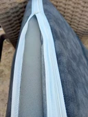 6 Adet Komutan Arkalıklı Sandalye Minderi, Extra Kalın (Kalınlık 5cm)-K.Gri - 4