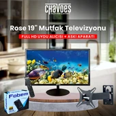 Chavoes Rose 19" Televizyon-monitör Uydu Alıcısı Askı Aparatı 49 Ekran 12v Full Hd Karavan - Tekne - 1