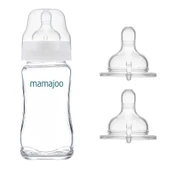 Mamajoo Cam Biberon Emziği S 0 Ay+ | 2 Adet - 1
