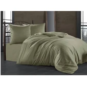 DÜZ SATEN NEVRESİM ÇİFT KİŞİLİK NEVRESİM TAKIMI LİGHT GREEN thumbnail 1