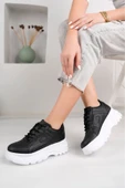 Albishoes Kadın Günlük Sneaker Yüksek Taban 6 CM Hafif Rahat Spor Ayakkabı Kadın Kalın Taban Sneaker - 2