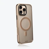 Apple iPhone 16 Pro Max Kılıf M-safe Şarj Özellikli Cam Arka Yüzey TPU Youngkit Gemstone Serisi Kapak thumbnail 3