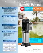 PL12-3 DİK KADEMELİ SANTRİFUJ POMPA 4HP 380W - 2
