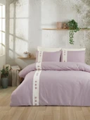 PRİMACASA ÇİFT KİŞİLİK NAKIŞLI NEVRESİM TAKIMI DAİSY PUDRA thumbnail 1