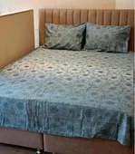 ÇİFT KİŞİLİK PAMUK SATEN NEVRESİM TAKIMI PETROL thumbnail 2