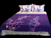 TÜRKİZ ÇİFT KİŞİLİK PAMUK SATEN NEVRESİM TAKIMI PURPLE MOR - 2
