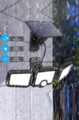 Greentech Güneş Enerjili Hareket Sensörlü, 3 Taraflı 171 Cob Led Aydınlatma / GT-SL15 - 4