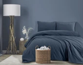 MAJOLİ STONE WASHED ÇİFT KİŞİLİK NEVRESİM TAKIMI STORM thumbnail 2