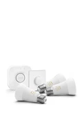 Philips Hue 3'lü Akıllı Butonlu E27 Bluetooth Özellikli Beyaz Ambiyans Akıllı Başlangıç Seti thumbnail 1