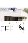 Greentech Güneş Enerjili Hareket Sensörlü, 3 Taraflı 171 Cob Led Aydınlatma / GT-SL15 - 3