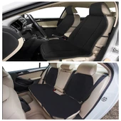 Keten Cepli Araç Ön Arka Koltuk Koruyucu Minder Kılıf  Sırt Dayanmalı 5'Li Araba Koltuk Minderi thumbnail 1