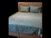 ÇİFT KİŞİLİK PAMUK SATEN NEVRESİM TAKIMI PETROL thumbnail 3