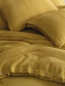 ŞAHESER ÇİFT KİŞİLİK BRUNO JAKARLI NEVRESİM TAKIMI SARI thumbnail 1