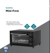 Kumtel 1420W 35 Litre Elektrikli Mini Fırın Siyah KF-5320-A0B - 1