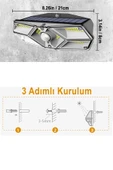 Greentech Güneş Enerjili Hareket Sensörlü, 6 Taraflı 104 Led Aydınlatma / GT-SL13 - 5
