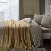 TAÇ TRİKO BATTANİYELİ NEVRESİM TAKIMI ÇİFT KİŞİLİK HARDAL thumbnail 1