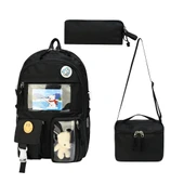 İlkokul Çantası 3'lü Takım Beslenme Çantası Kalemlik 42*30 Cm Anahtarlık ve Rozet Hediyeli thumbnail 9