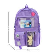 İlkokul Çantası 3'lü Takım Beslenme Çantası Kalemlik 42*30 Cm Anahtarlık ve Rozet Hediyeli thumbnail 6